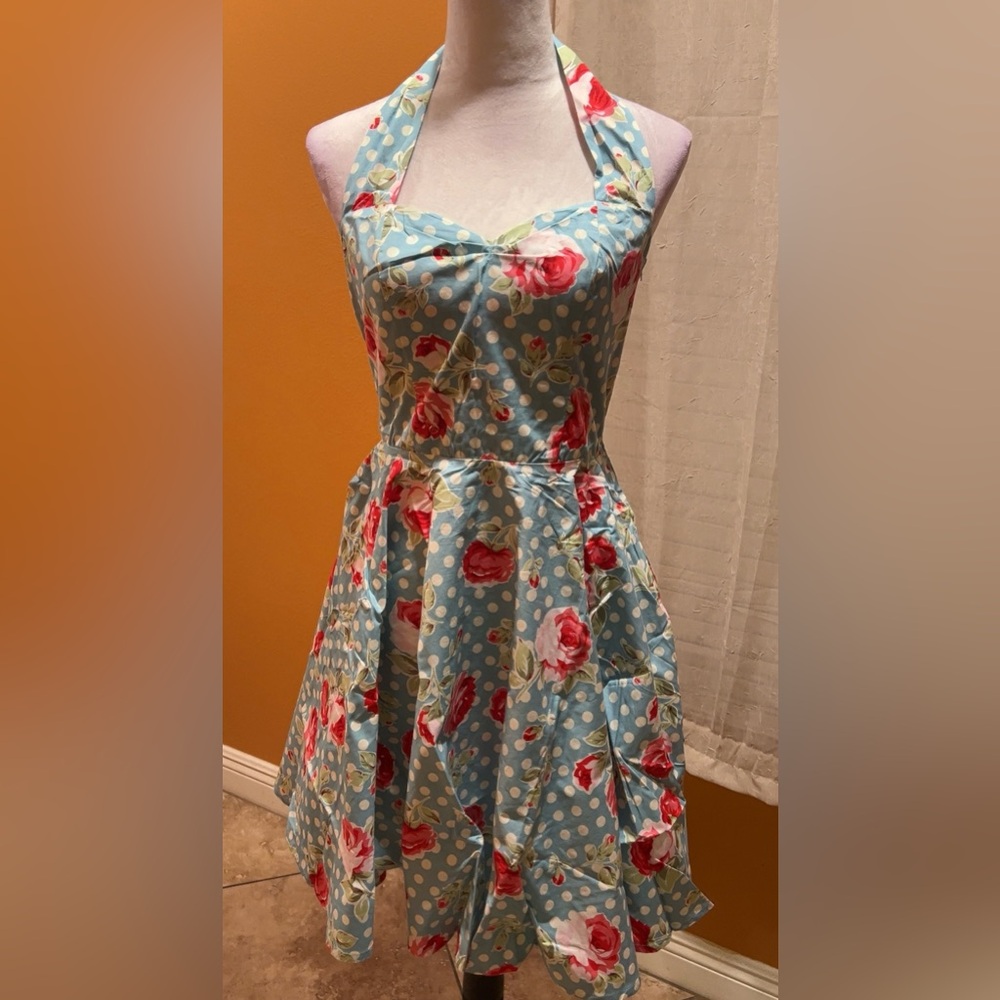 NEW | Women’s Floral Halter A-Line Midi Dress Size Small Size 2 *Brand New